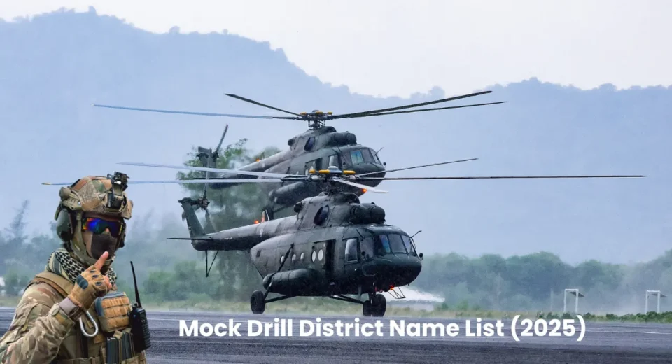 Mock Drill District Name List (2025)